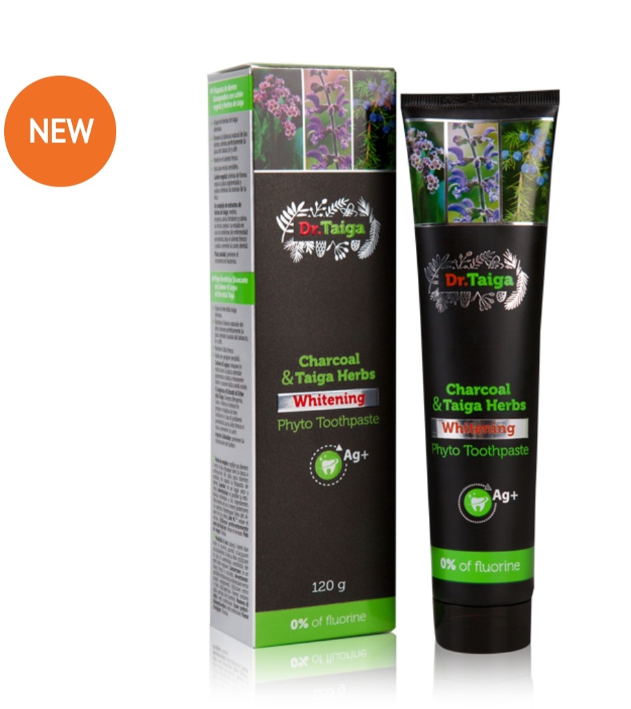 Charcoal & Taiga Herbs Whitening Phyto Toothpaste,120g SKU: 45910
