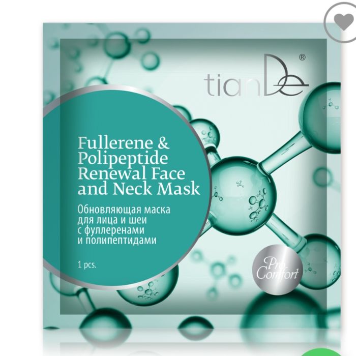 Fullerenes & Polypeptides Renewal Face & Neck Mask,1pc SKU: 52911